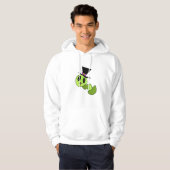 Wazige worm met hoed hoodie (Voorkant volledig)
