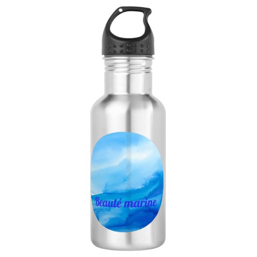 Wazige zee schoonheid waterfles (Voorkant)