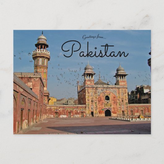 Wazir Khan Mosque Lahore Pakistan Briefkaart (Voorkant)