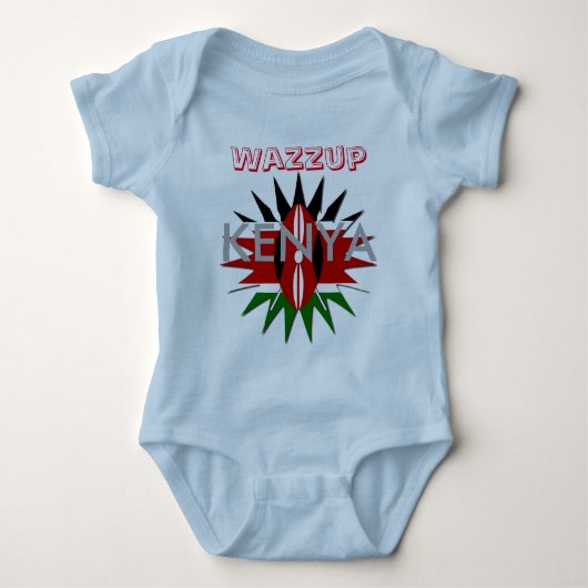 Wazzup Colorful Baby Kinder Kenya Flag Romper (Voorkant)