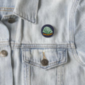 Wazzup - Small, 1¼ inch Ronde Button (In situ)
