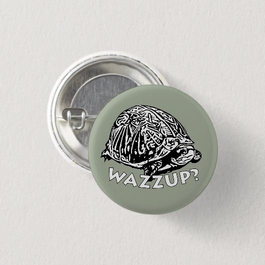 Wazzup - Small, 1¼ inch Ronde Button (Voorkant /achterkant)