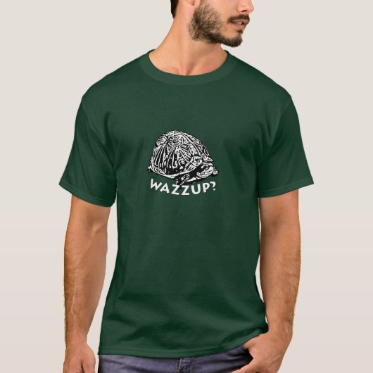 Wazzup - Turtle Mannen Basic Dark T-Shirt (Voorkant)