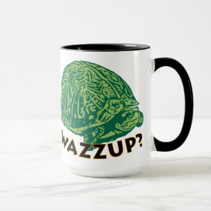 Wazzup - zwarte 15 oz Ringer Mok