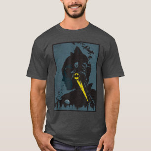 WB100 DC Comics Batman Klassieke Catwoman Skyline  T-shirt
