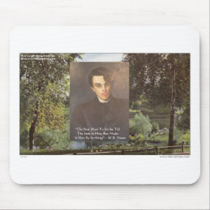 WB Yeats "Sla heet ijzer" Citaat T-shirts Cadeaus Muismat