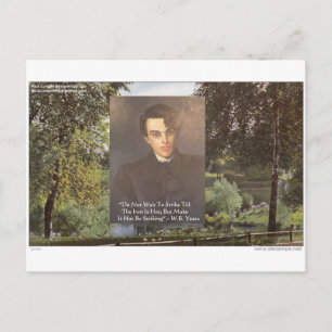 WB Yeats "Sla heet ijzer" Citat T-shirts Cadeaus e Briefkaart