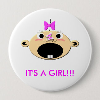 WButtfbigmouth, HET IS EEN MEISJE!!! Ronde Button 4,0 Cm