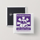 WBW15-Button (Engels) Vierkante Button 5,1 Cm (Voorkant /achterkant)