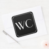 WC Badkamer teken Vierkante Sticker (Envelop)