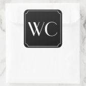 WC Badkamer teken Vierkante Sticker (Tas)