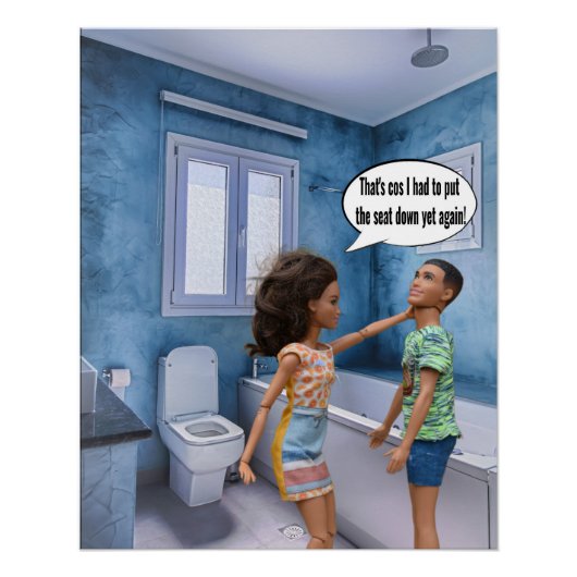 Wc-bril conflict perfect poster (Voorkant)