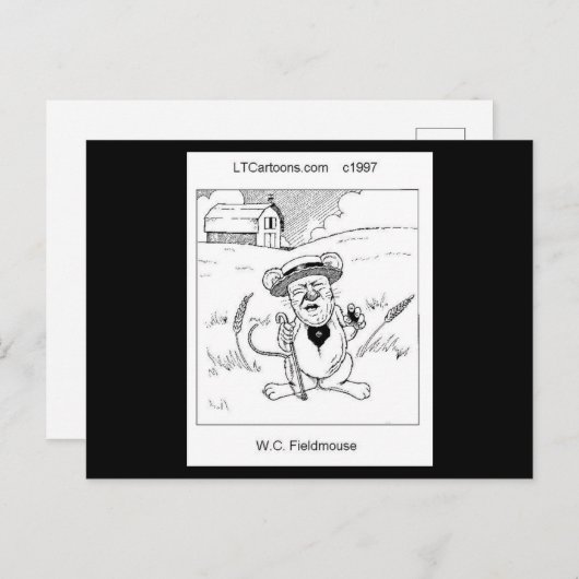 WC Fieldmouse Cute Little Mouse Rick Londen Briefkaart (Voorkant / Achterkant)