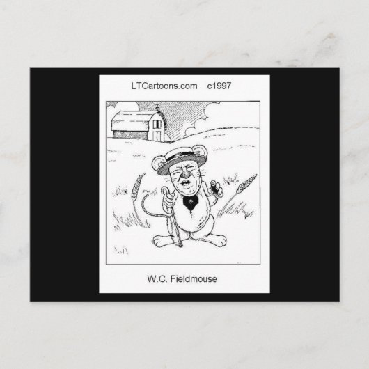 WC Fieldmouse Cute Little Mouse Rick Londen Briefkaart (Voorkant)