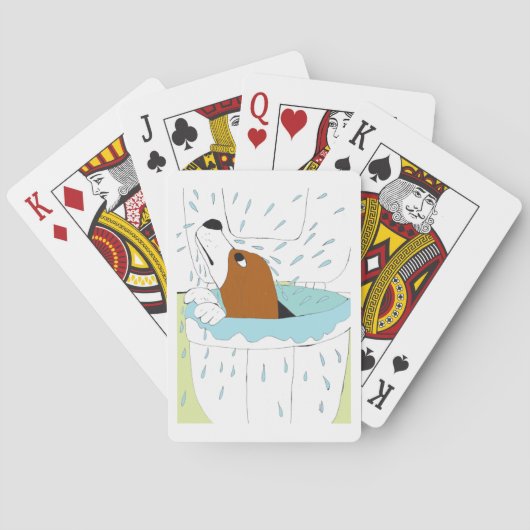 wc-hond pokerkaarten (Achterkant)