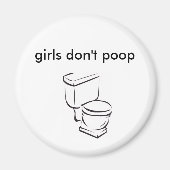 WC, meiden poepen niet Magneet (Voorkant)