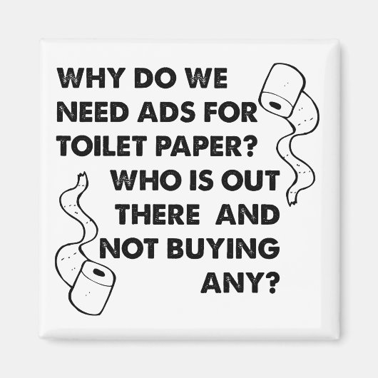 Wc-papier Reclame Grappige Koelkast Magnet (Voorkant)