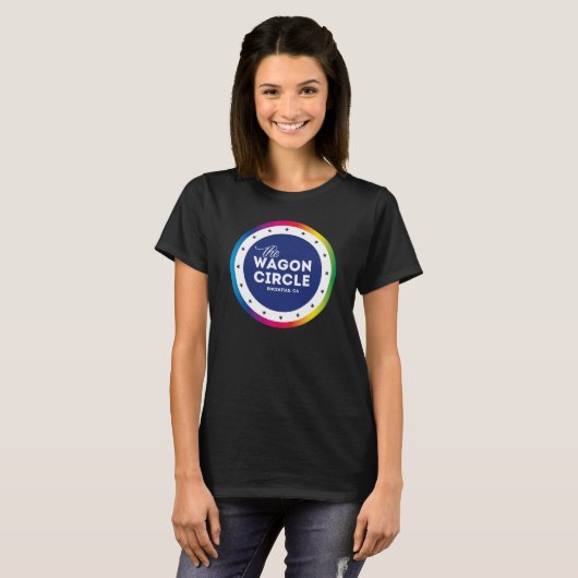 WC Pride Basic T-shirt voor vrouwen (zwart) (Voorkant volledig)