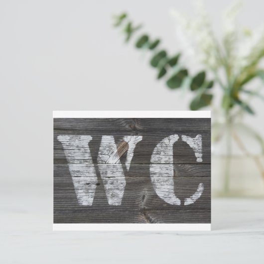 WC Schild Briefkaart (Staand voorkant)