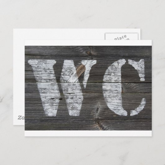 WC Schild Briefkaart (Voorkant / Achterkant)