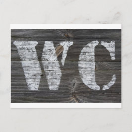 WC Schild Briefkaart
