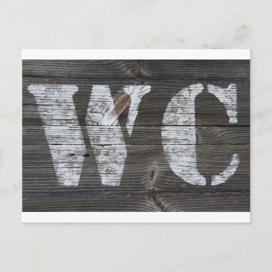 WC Schild Briefkaart (Voorkant)