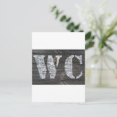 WC Schild Briefkaart (Staand voorkant)