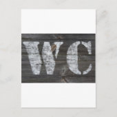 WC Schild Briefkaart (Voorkant)