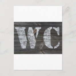 WC Schild Briefkaart
