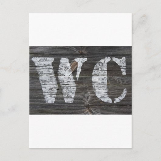 WC Schild Briefkaart (Voorkant)