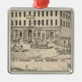 WC Simond's' Block in Brandon Metalen Ornament (Voorkant)