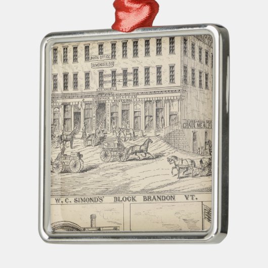 WC Simond's' Block in Brandon Metalen Ornament (Links)