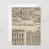 WC Simons' Block in Brandon Briefkaart (Voorkant / Achterkant)