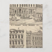 WC Simons' Block in Brandon Briefkaart (Voorkant)