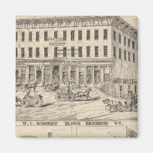 WC Simons' Block in Brandon Magneet