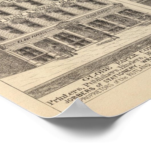 WC Simons' Block in Brandon Poster (Hoek)