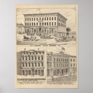 WC Simons' Block in Brandon Poster