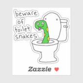 Wc Slangen Grappige Badkamer Humor Sticker (Vel)