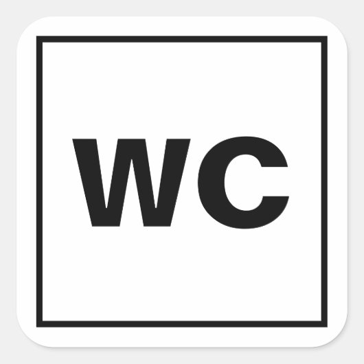 WC-stickers voor toiletgebruik Vierkante Sticker (Voorkant)