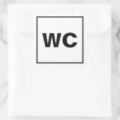 WC-stickers voor toiletgebruik Vierkante Sticker (Tas)