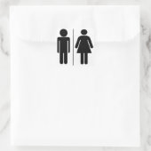 WC-teken voor man en vrouw Vierkante Sticker (Tas)