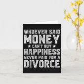 Wcute Ss Cute Ssver Said Money Can't Buy Hapness D Kaart (Gele Bloem)