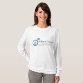 WDF Breedte lange hoes (wit) T-shirt (Voorkant volledig)