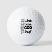 WDGS: Wat zegt God Golf Balls Golfballen (Voorkant)