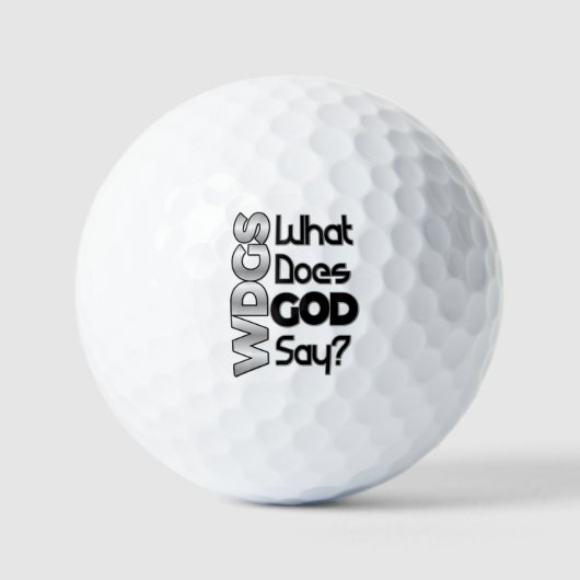WDGS: Wat zegt God Golf Balls Golfballen (Voorkant)