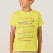 WDJS: Wat zei Jezus? Beatitudes Kinderen T-Shirt (Voorkant)