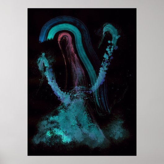 WDV - 089 - Gewortelde reiger Poster (Voorkant)