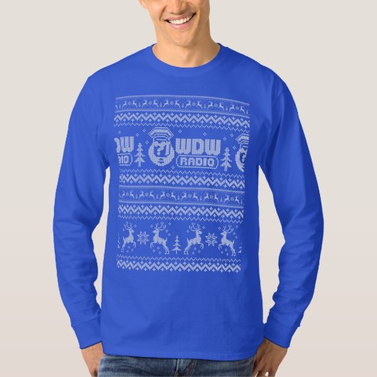 WDW Radio Ugly Kerstkeuker T-shirt (Voorkant)