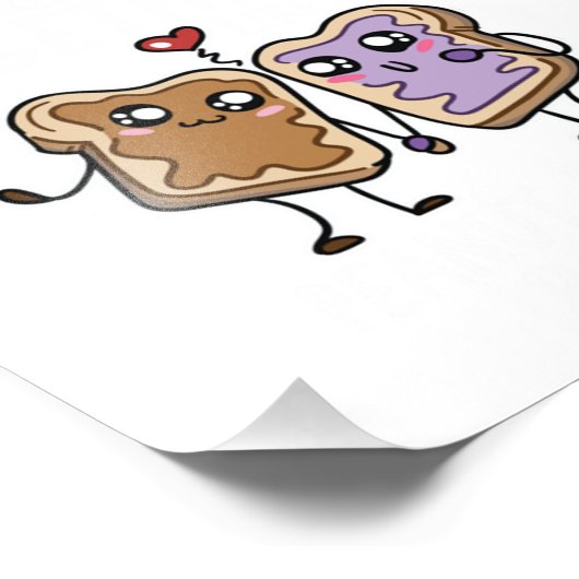 We&39; zijn groot samen als pindakaas & J Foto Afdruk (Hoek)