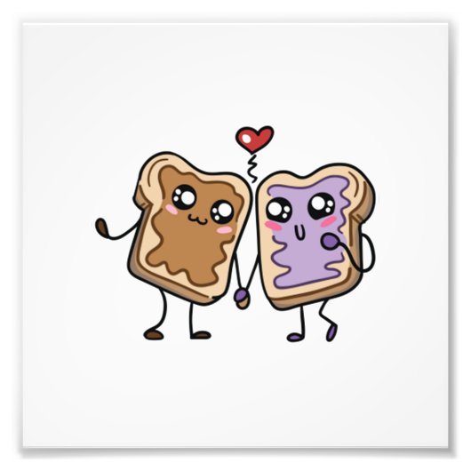 We&39; zijn groot samen als pindakaas & J Foto Afdruk (Voorkant)